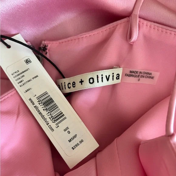 Alice and Olivia - Pink Silk Mini Dress (size 0) - Picture 4 of 5